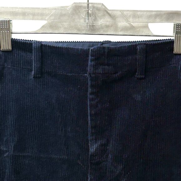 Lands' End Corduroy Cropped Wide‎ Leg Stretch Capri Pants-Dark Navy Blue-Size 12 - Picture 2 of 10